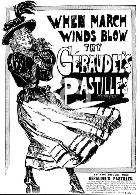 Advertisement for Géraudel's Pastilles, 1898. Creator: Unknown.
