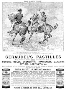 Advertisement for Géraudel's Pastilles, 1895. Creator: Alfred Chantrey Corbould
