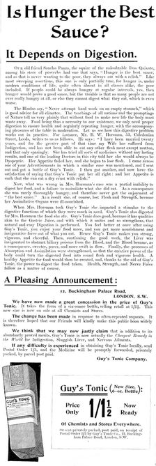 Advertisement for Guy's Tonic, 1898. Creator: Unknown