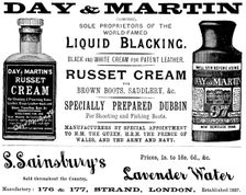 Advertisement for Day & Martin, blacking and dubbin, 1895. Creator: Unknown