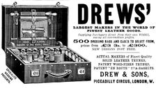 Advertisement for Drews leather goods, 1895. Creator: Unknown