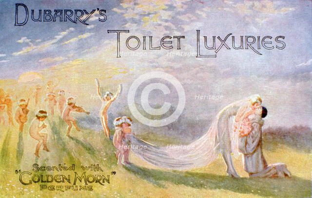 Advertisement for Dubarry's Toilet Luxuries, scented with 'Golden Morn' perfume, 1922. Artist: Unknown