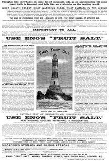 Advertisement for Eno’s "Fruit Salt", 1890. Creator: Unknown