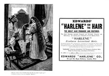 Advertisement for Edwards "Harlene" for the hair, 1898. Creator: Unknown