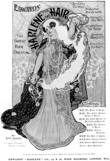 Advertisement for Edwards Harlene for Hair, 1902