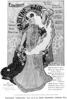 Advertisement for Edwards Harlene for Hair, 1902