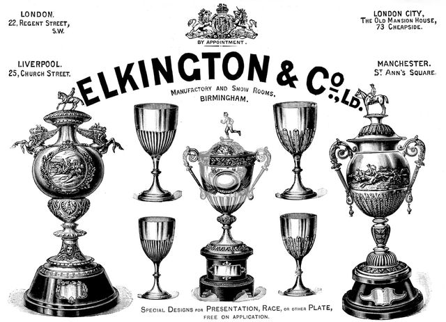 Advertisement for Elkington & Co. Ltd., manufactory and show rooms, 1895. Creator: Unknown.