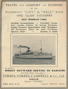 Advertisement for Ellerman's steamers, 1936. Creator: Unknown