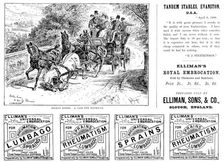 Advertisement for Elliman’s Royal Embrocation, 1890. Creator: Joseph Swain