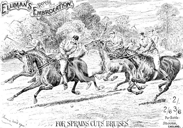 Advertisement for Elliman's Royal Embrocation, 1895.  Creator: Unknown.