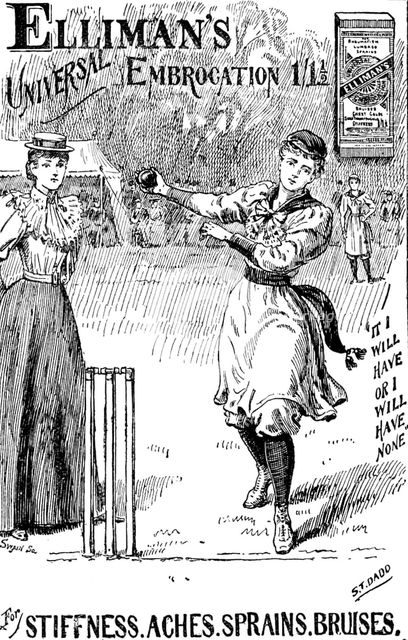 Advertisement for Elliman's Universal Embrocation, 1895. Creator: Joseph Swain.