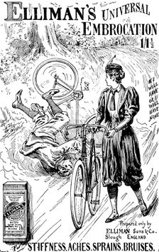 Advertisement for Elliman's Universal Embrocation, 1895. Creator: Joseph Swain