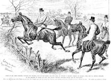 Advertisement for Elliman's Embrocation: Cutting-Em down by a believer in Elliman’s, 1890. Creator: William Stanfield Sturgess