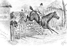 Advertisement for Elliman’s Embrocation: the man who uses it Leads the Way, 1890. Creator: William Stanfield Sturgess