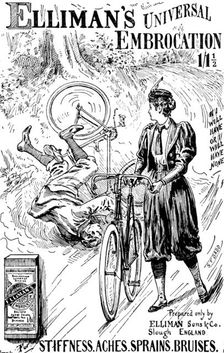 Advertisement for Elliman's Universal Embrocation, 1895. Creator: Joseph Swain