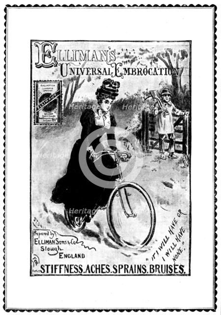 Advertisement for Elliman's Universal Embrocation, 1898. Creator: Unknown.