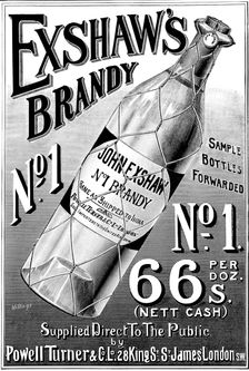Advertisement for Exshaw's Brandy, 1895. Creator: Unknown