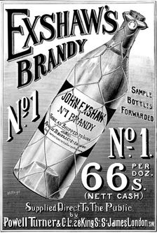 Advertisement for Exshaw's Brandy, 1895. Creator: Unknown