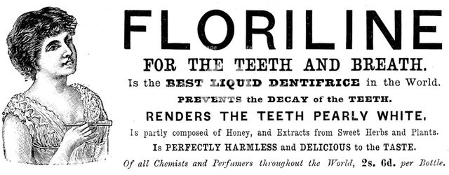 Advertisement for Floriline Liquid Dentifrice, 1895. Creator: Unknown.
