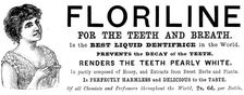 Advertisement for Floriline Liquid Dentifrice, 1895. Creator: Unknown