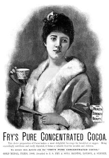 Advertisement for Fry’s Pure Concentrated Cocoa, 1890. Creator: Unknown