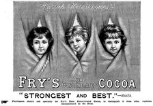 Advertisement for Fry's Cocoa, 1895. Creator: Unknown