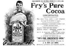 Advertisement for Fry's Pure Cocoa, 1890. Creator: Unknown