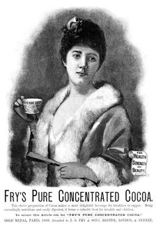 Advertisement for Fry’s Pure Concentrated Cocoa, 1890. Creator: Unknown