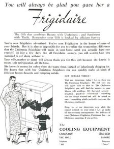 Advertisement for Frigidaire fridges, 1936. Creator: Unknown