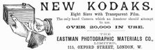 Advertisement for Kodak cameras, 1890. Creator: Unknown