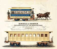 Advertisement for Kimball & Gorton, Philadelphia R.R. Car Manufactory, c.1857