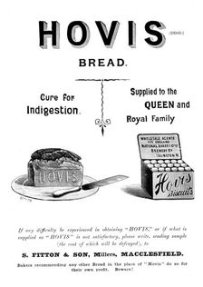 Advertisement for Hovis Bread and Biscuits, 1895. Creator: Unknown