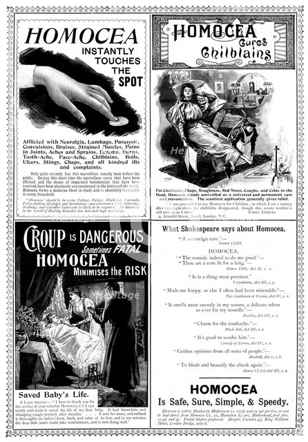 Advertisement for Homocea, 1895. Creator: Unknown.