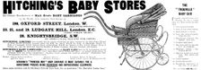 Advertisement for Hitching's Baby Stores, 1898. Creator: Unknown