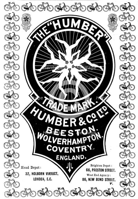 Advertisement for Humber Cycles, 1898. Creator: Unknown.