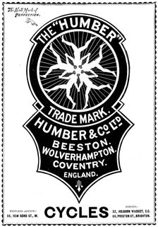 Advertisement for Humber's Cycles, 1898. Creator: Unknown