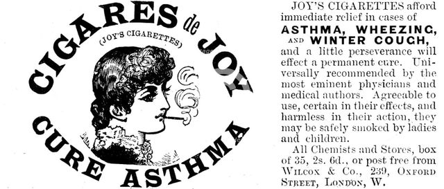 Advertisement for Joy's Cigarettes, 1895. Creator: Unknown.