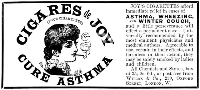 Advertisement for Joy's Cigarettes, 1895. Creator: Unknown.