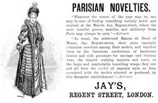 Advertisement for Jay’s Parisian Novelties, 1890. Creator: Unknown