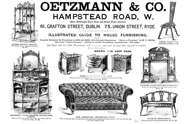 Advertisement for Oetzmann & Co., furniture, 1895. Creator: Unknown.