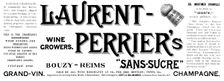 Advertisement for Laurent Perrier's "Sans-Sucre" Grand-Vin Champagne, 1895. Creator: Unknown