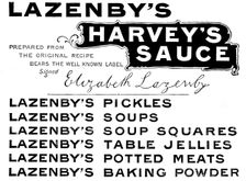 Advertisement for Lazenby's Harvey's Sauce, 1895. Creators: Unknown, E. Lazenby and Son
