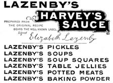 Advertisement for Lazenby's Harvey's Sauce, 1895. Creators: Unknown, E. Lazenby and Son
