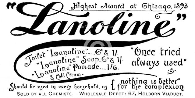 Advertisement for Lanoline, 1895. Creator: Unknown.