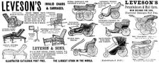 Advertisement for Leveson's Invalid Chairs & Carriages, 1898. Creator: Unknown