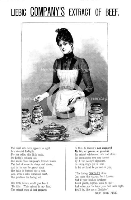Advertisement for Liebig Company’s Extract of Beef, 1890. Creator: Unknown.