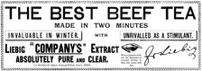 Advertisement for Liebig's Beef Tea, 1895. Creator: Unknown