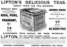 Advertisement for Lipton's Tea, 1895. Creator: Unknown