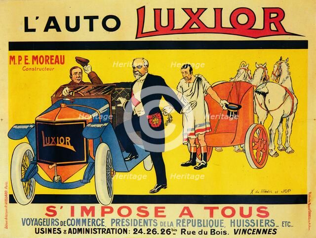 Advertisement for Luxior cars, c1912-1914. Artist: Unknown.