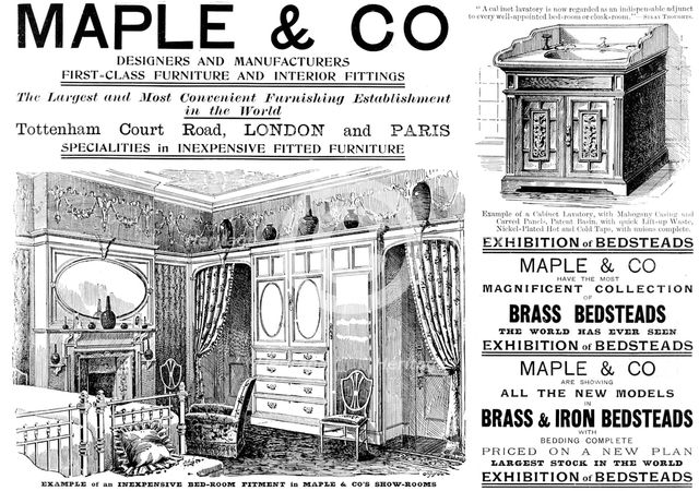 Advertisement for Maple & Co., 1898. Creator: Unknown.